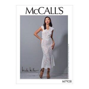 McCalls Sewing Pattern 7928 Nicole Miller Misses Special Occasion Dress‎ Sz 4-12